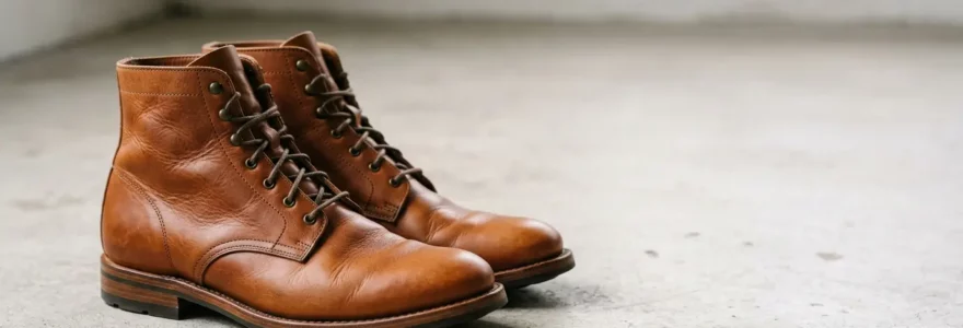 Bottines en cuir souple adaptées aux pieds larges avec chaussant large à l'avant-pied