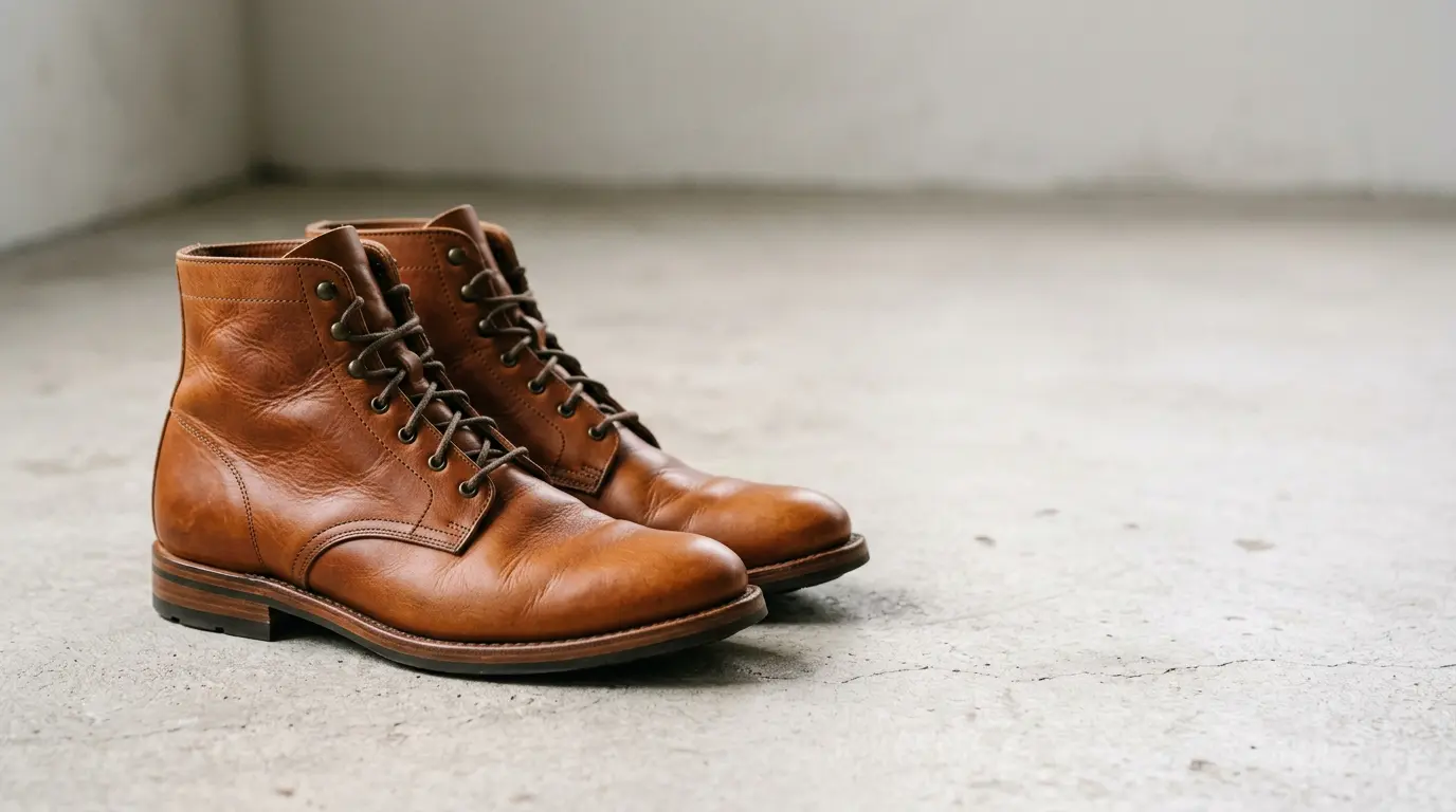 Bottines en cuir souple adaptées aux pieds larges avec chaussant large à l'avant-pied