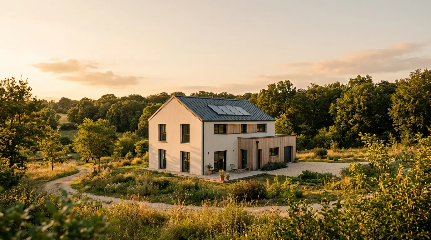 Maison contemporaine avec travaux de rénovation énergétique valorisant le bien immobilier