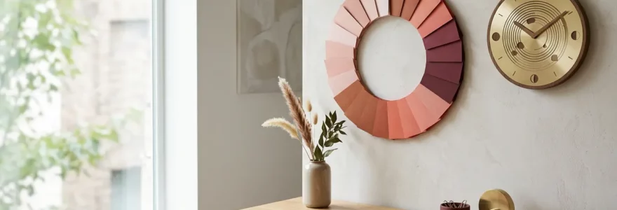 Composition conceptuelle évoquant l'organisation du temps professionnel et les phases du cycle féminin